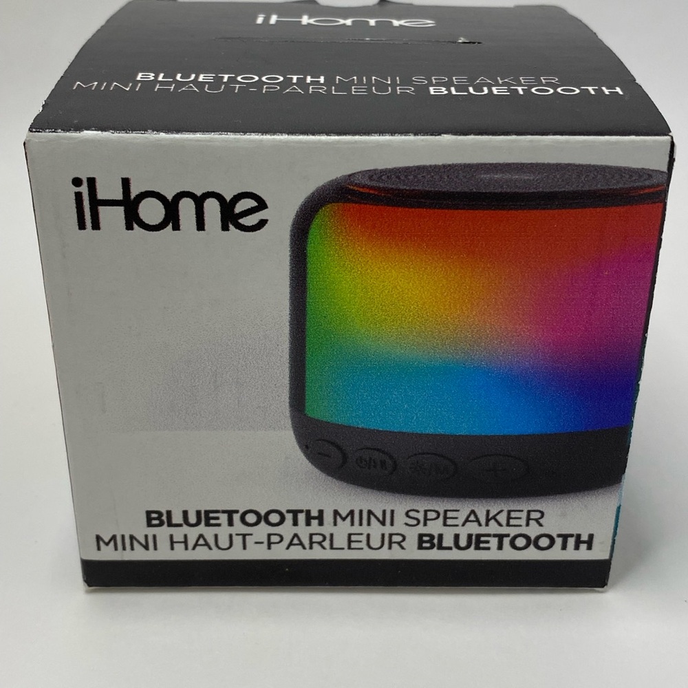 ✅ iHome Mini Bluetooth Speaker with Rainbow Display